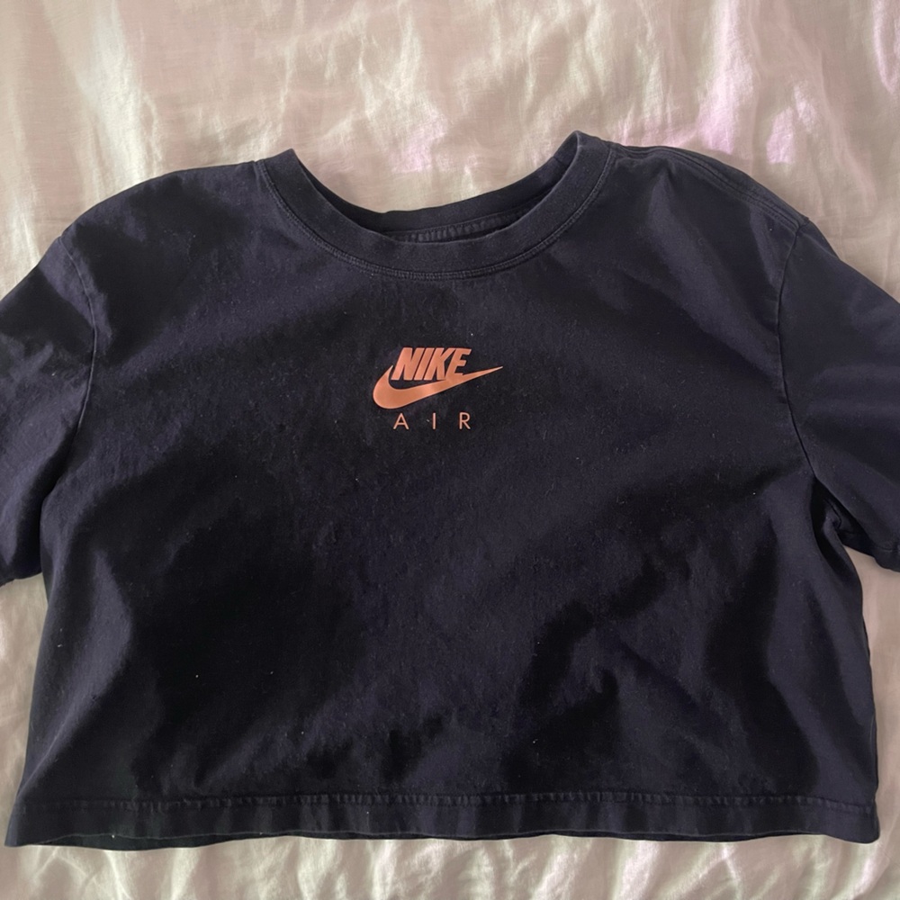 Nike Air Womens Black Cropped T-Shirt